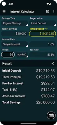 Interest Calculator android App screenshot 3