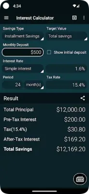 Interest Calculator android App screenshot 4